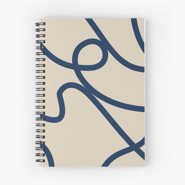 Item preview, Navy Blue Abstract Squiggle Line Art Pattern designed and sold by darkskinbender.