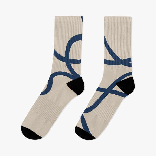 Item preview, Navy Blue Abstract Squiggle Line Art Pattern designed and sold by darkskinbender.