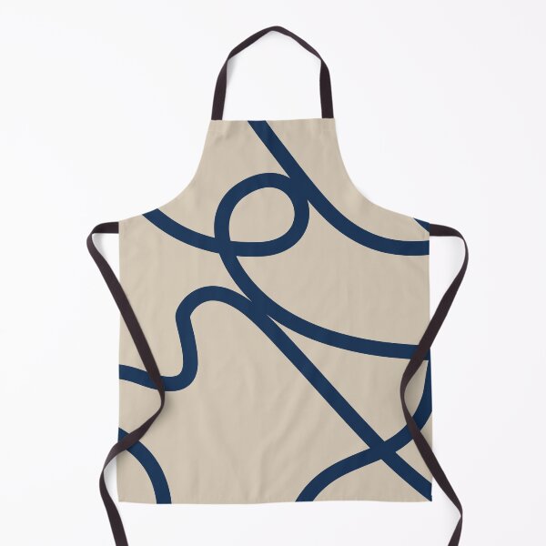 Item preview, Navy Blue Abstract Squiggle Line Art Pattern designed and sold by darkskinbender.