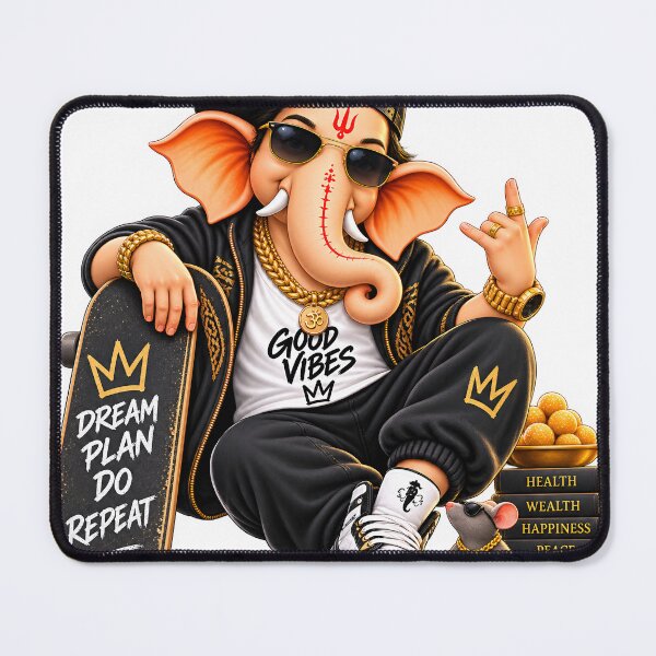 Item preview, Gangster Ganesha Streetwear – Good Vibes & Dream Big designed and sold by Arulsha.