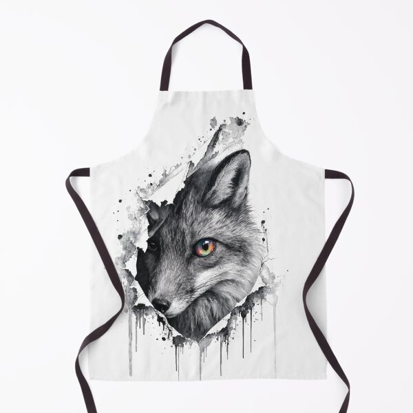 Item preview, Fox Ink Portrait with Rainbow Eye designed and sold by digital.stickerperso.com.
