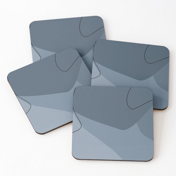 Item preview, Moody Blue Abstract Organic Shapes Pattern designed and sold by darkskinbender.