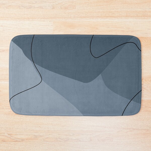 Item preview, Moody Blue Abstract Organic Shapes Pattern designed and sold by darkskinbender.
