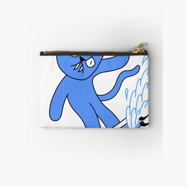 Item preview, mean cat surfing - blue designed and sold by motherbrainart.