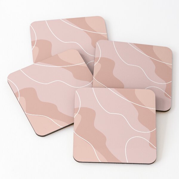 Item preview, Terracotta and Blush Pink Abstract Organic Shapes Pattern designed and sold by darkskinbender.
