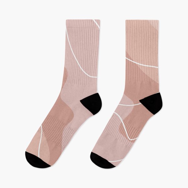 Item preview, Terracotta and Blush Pink Abstract Organic Shapes Pattern designed and sold by darkskinbender.