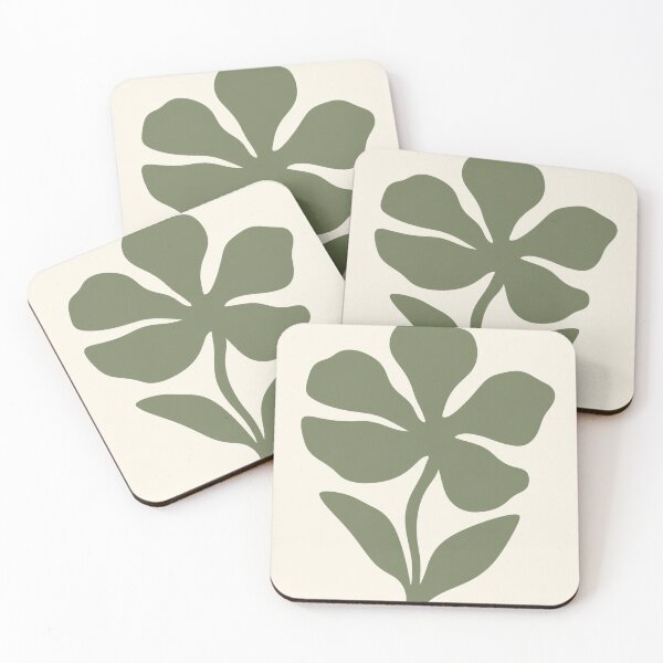 Item preview, Sage Cutout Bloom | Bold Matisse-Inspired Abstract Print (cutout) designed and sold by Zaramodo.