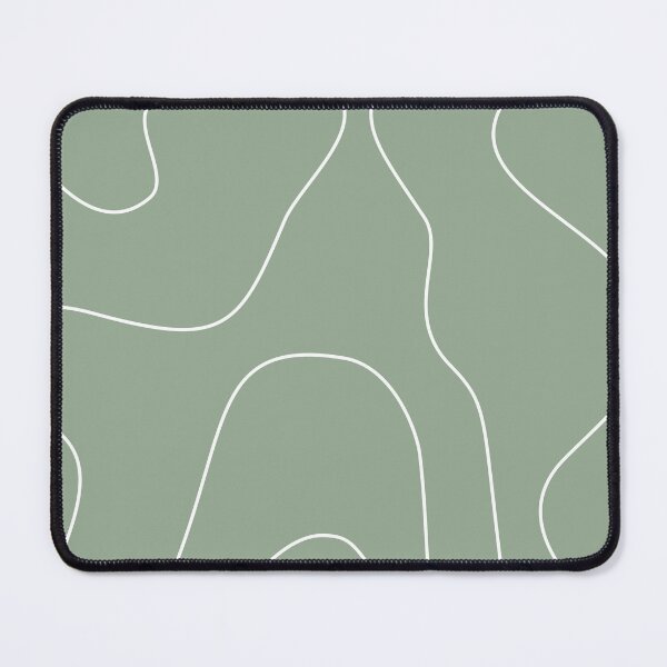 Item preview, Sage Green Abstract Wavy Lines Pattern designed and sold by darkskinbender.