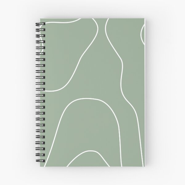 Item preview, Sage Green Abstract Wavy Lines Pattern designed and sold by darkskinbender.