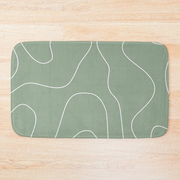 Item preview, Sage Green Abstract Wavy Lines Pattern designed and sold by darkskinbender.