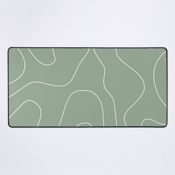 Item preview, Sage Green Abstract Wavy Lines Pattern designed and sold by darkskinbender.