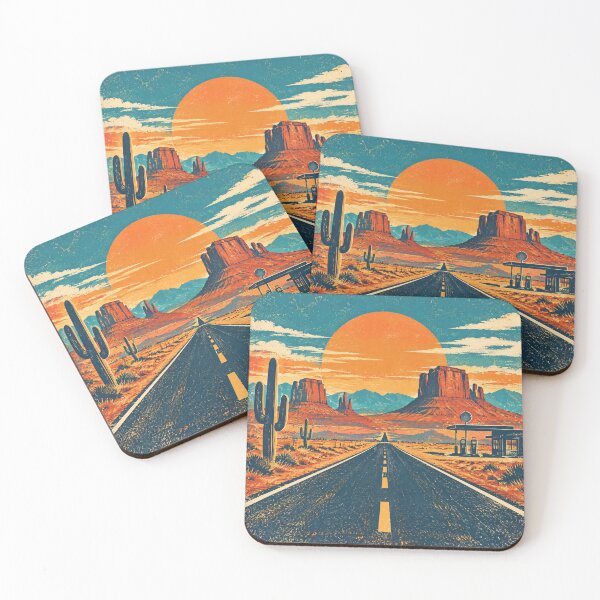 Item preview, Retro Desert Highway Sunset Road Trip designed and sold by Avenuse style.