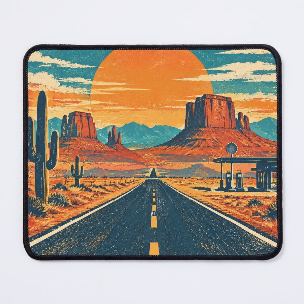Item preview, Retro Desert Highway Sunset Road Trip designed and sold by Avenuse style.