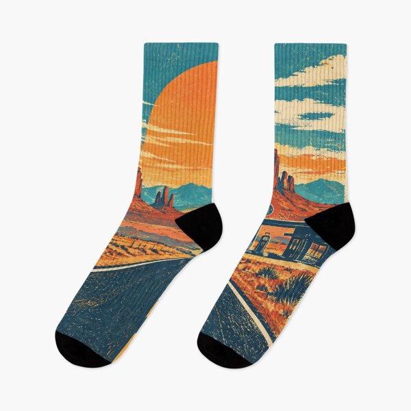 Item preview, Retro Desert Highway Sunset Road Trip designed and sold by Avenuse style.