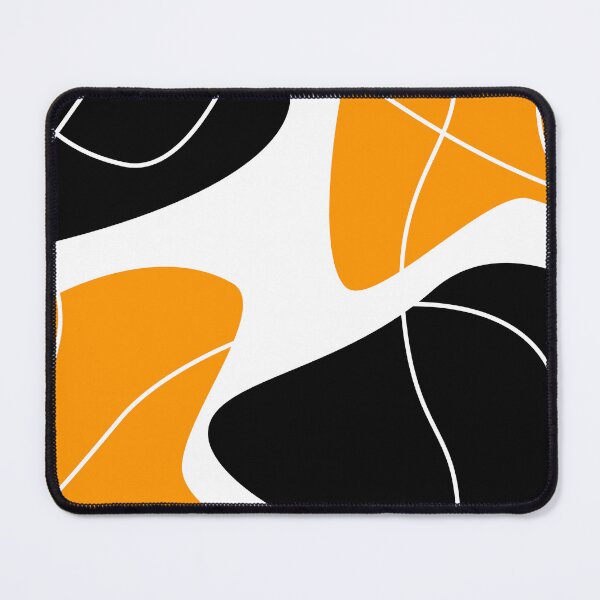 Item preview, Black and Orange Abstract Organic Shapes Pattern designed and sold by darkskinbender.