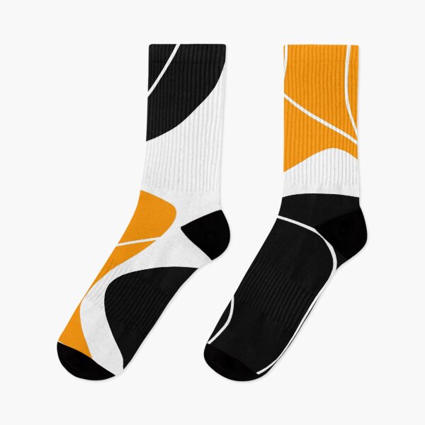 Item preview, Black and Orange Abstract Organic Shapes Pattern designed and sold by darkskinbender.