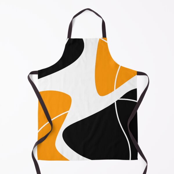 Item preview, Black and Orange Abstract Organic Shapes Pattern designed and sold by darkskinbender.