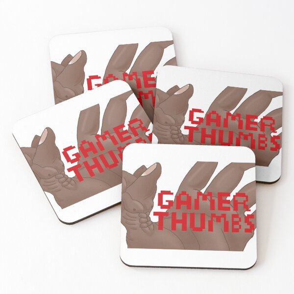 Item preview, Gamer Thumbs (medium melanin/red) designed and sold by TheDoughtyBlade.
