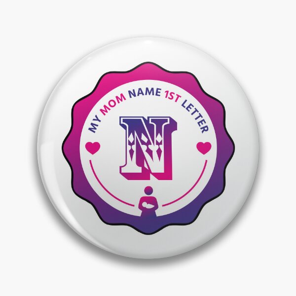 Item preview, Mom Name First Letter - Personalized Name Initial Letter Typography | Custom First Alphabet Name Art | Monogram Initial Design designed and sold by 440CREATIVES.