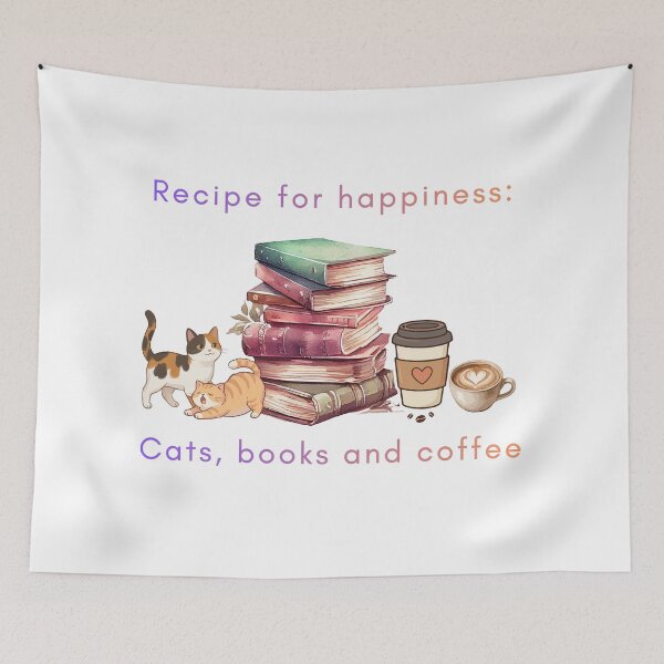 Item preview, Cats, books and coffee designed and sold by Cjars.