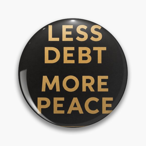 Item preview, Less Debt More Peace | Minimalist Charcoal Finance Poster designed and sold by Zaramodo.