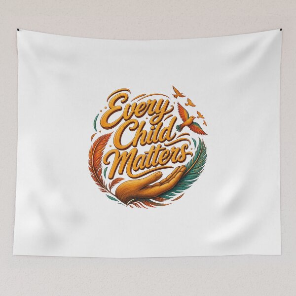 Item preview, Every Child Matters Feather Birds Message designed and sold by SoyLamderma.