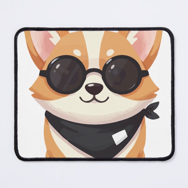 Item preview, Cool Corgi Wearing Sunglasses and Bandana - Cute Dog Art designed and sold by 92160057.