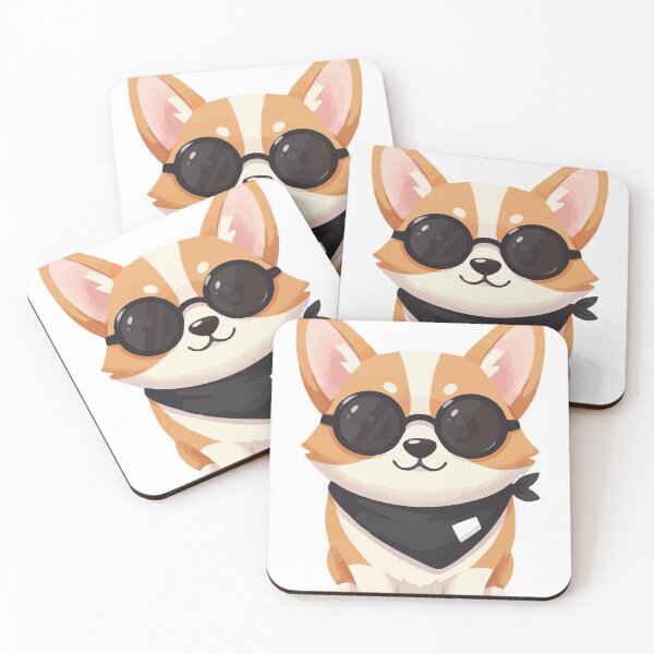 Item preview, Cool Corgi Wearing Sunglasses and Bandana - Cute Dog Art designed and sold by 92160057.