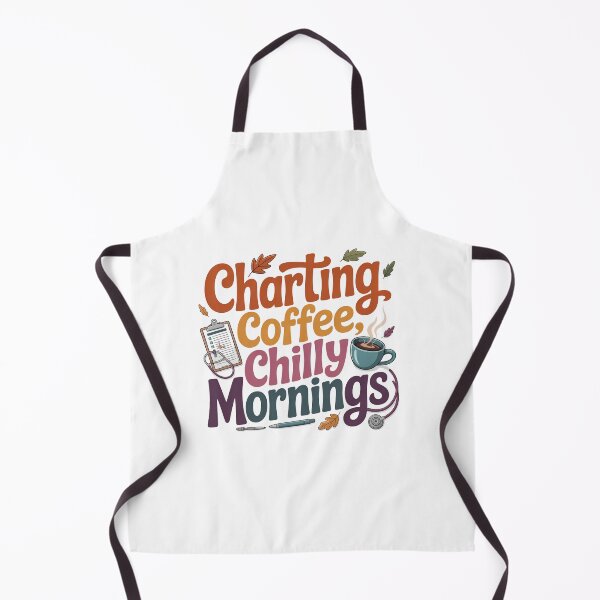 Item preview, Charting, Coffee, Chilly Mornings – Funny Fall Nurse Coffee Nursing Design designed and sold by CuteDesignables.