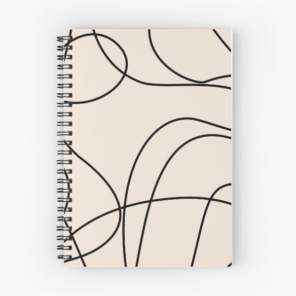 Item preview, Beige and Black Abstract Squiggle Line Art Pattern designed and sold by darkskinbender.