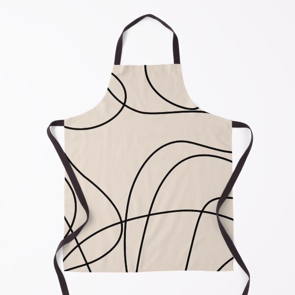 Item preview, Beige and Black Abstract Squiggle Line Art Pattern designed and sold by darkskinbender.