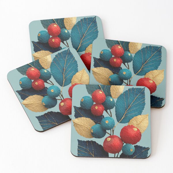 Item preview, Charming Felt Berries and Leaves Botanical Art designed and sold by colorful-white.
