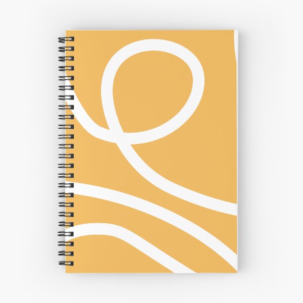 Item preview, Mustard Yellow Abstract White Squiggle Line Art Pattern designed and sold by darkskinbender.