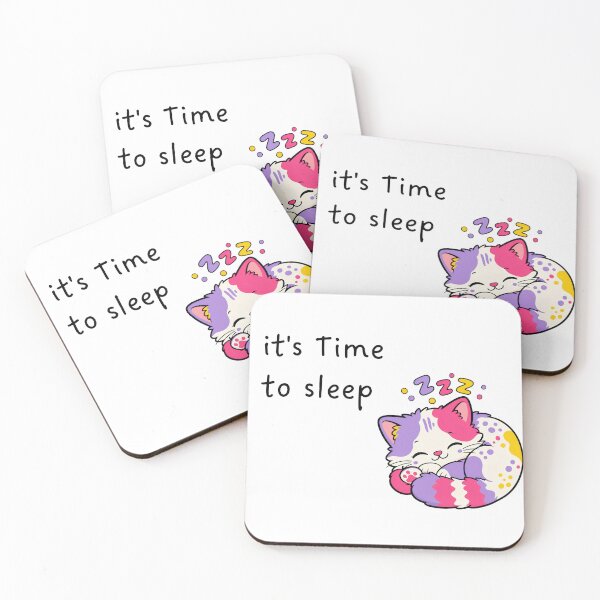 Item preview, It's Time To Sleep Cute Sleeping Cat Kawaii Zzz designed and sold by Naglaa.