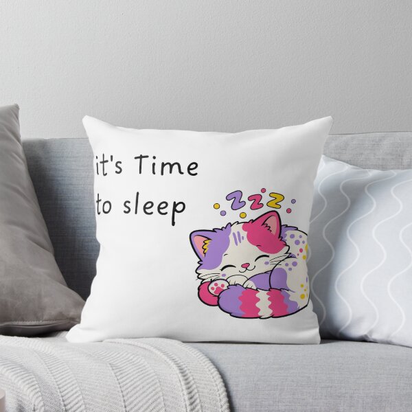 Item preview, It's Time To Sleep Cute Sleeping Cat Kawaii Zzz designed and sold by Naglaa.