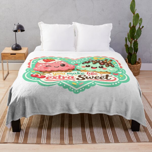 Item preview, You Make Life Extra Sweet Cute Ice Cream Kawaii Dessert Love Art Design designed and sold by inkoutninja.
