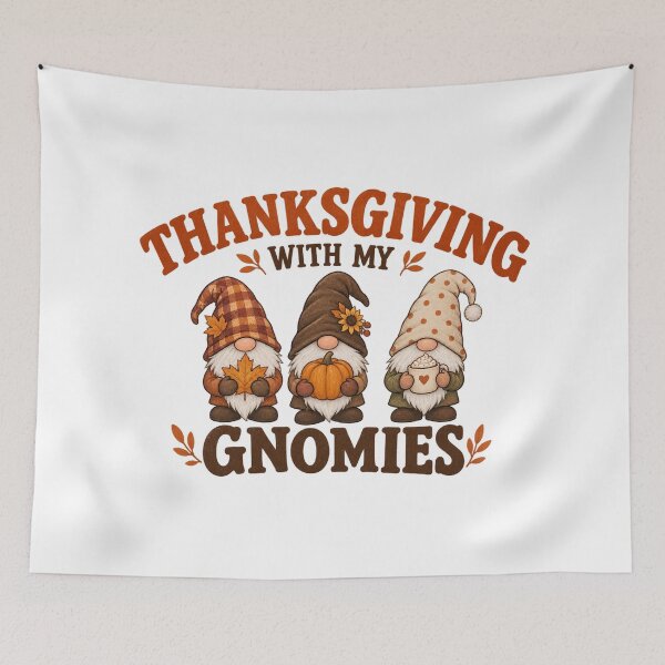 Item preview, Thanksgiving With My Gnomies Cute Fall Pumpkin Graphic designed and sold by ucpstudio.