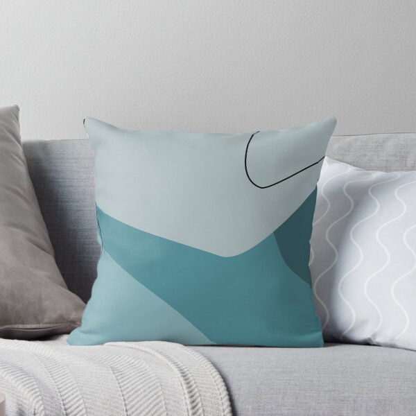 Item preview, Teal and Slate Blue Abstract Organic Shapes Pattern designed and sold by darkskinbender.