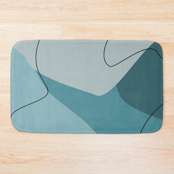 Item preview, Teal and Slate Blue Abstract Organic Shapes Pattern designed and sold by darkskinbender.