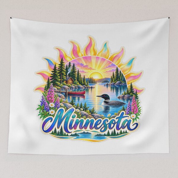 Item preview, Land of 10,000 Lakes Sun designed and sold by Whimspired By Paxx.