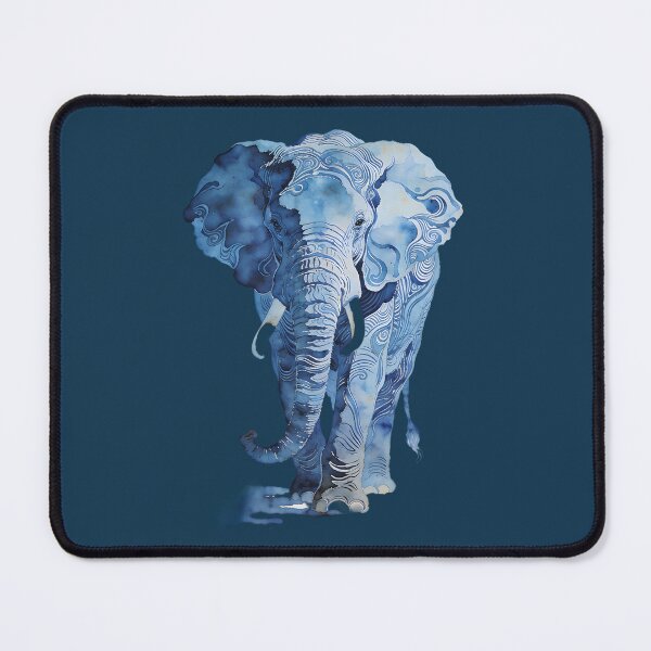 Item preview, Blue Watercolor Elephant designed and sold by KiraChie.