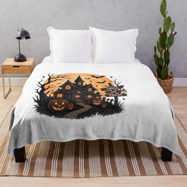Item preview, Spooky Haunted House Pumpkin Patch Trick or Treat Design designed and sold by ucpstudio.