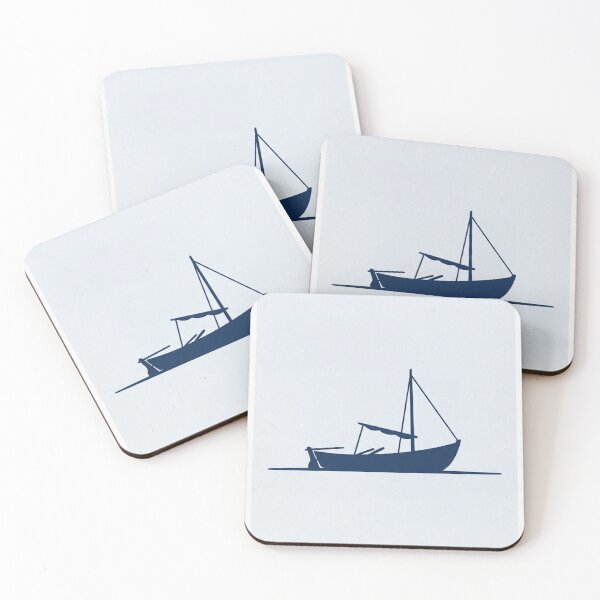 Item preview, Small Fishing Boat Illustration | Minimalist Nautical Print designed and sold by Zaramodo.