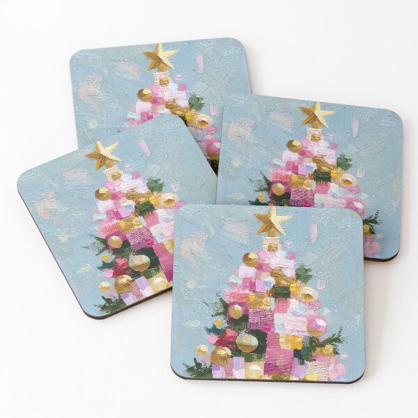 Item preview, Textured Impasto Abstract Christmas Tree Art designed and sold by colorful-white.