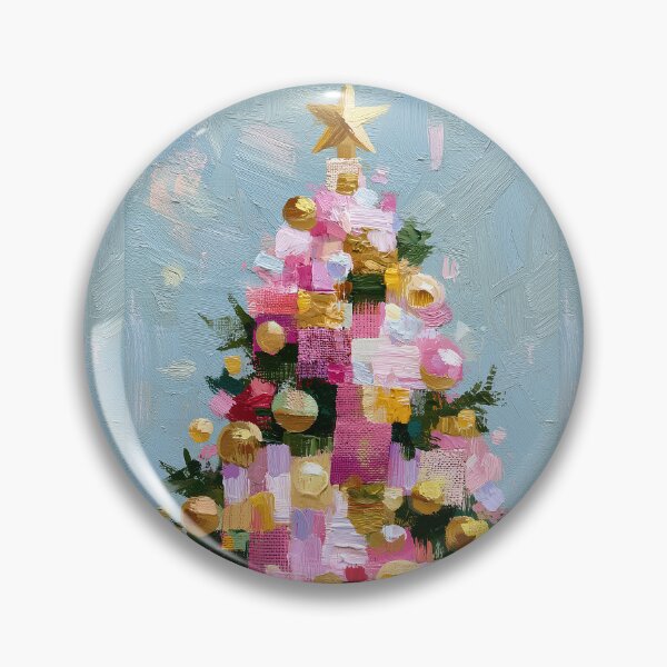 Item preview, Textured Impasto Abstract Christmas Tree Art designed and sold by colorful-white.