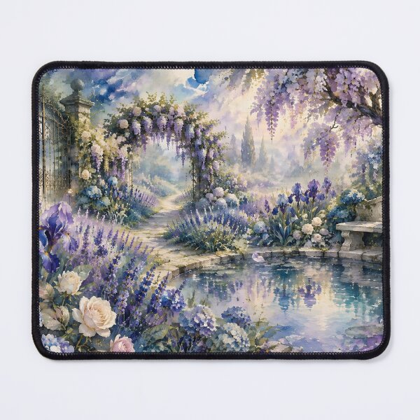 Item preview, Enchanted Garden Watercolor Dreamscape designed and sold by sigmaartstudio.