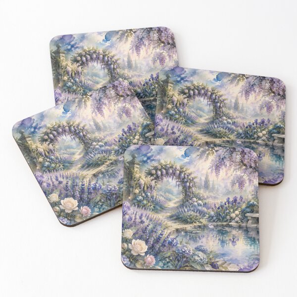 Item preview, Enchanted Garden Watercolor Dreamscape designed and sold by sigmaartstudio.