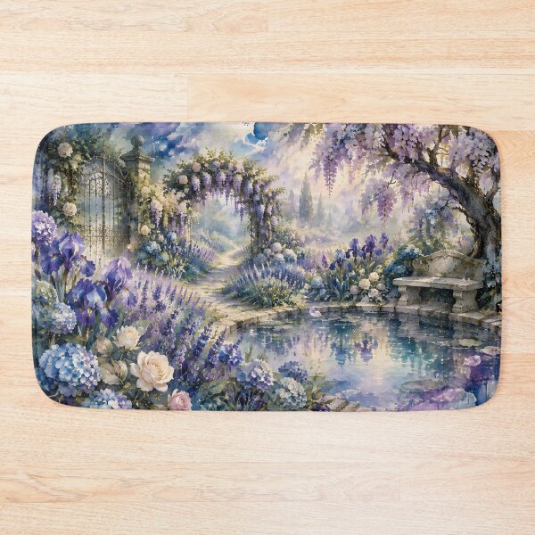 Item preview, Enchanted Garden Watercolor Dreamscape designed and sold by sigmaartstudio.