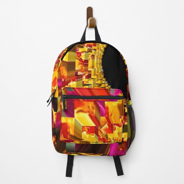 Item preview, Magenta and Gold Pixelated Flower designed and sold by SilentBloomLab.