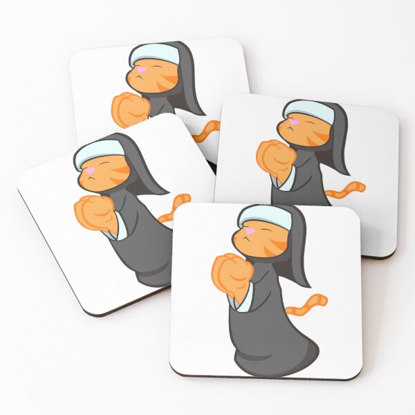 Item preview, Nun Cat Sticker designed and sold by Outside Outerspace.
